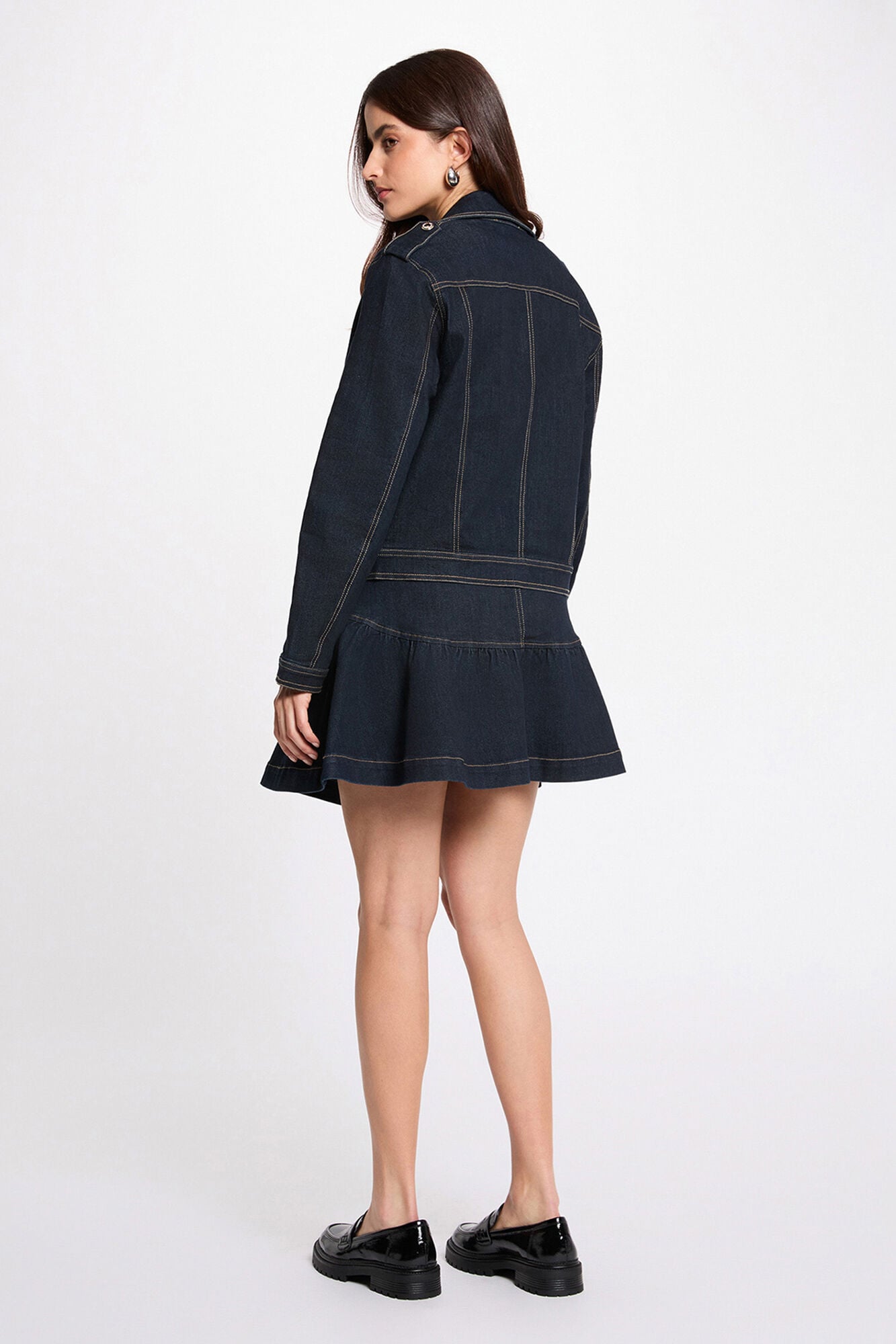 Morgan Casaco oversize em denim Azul