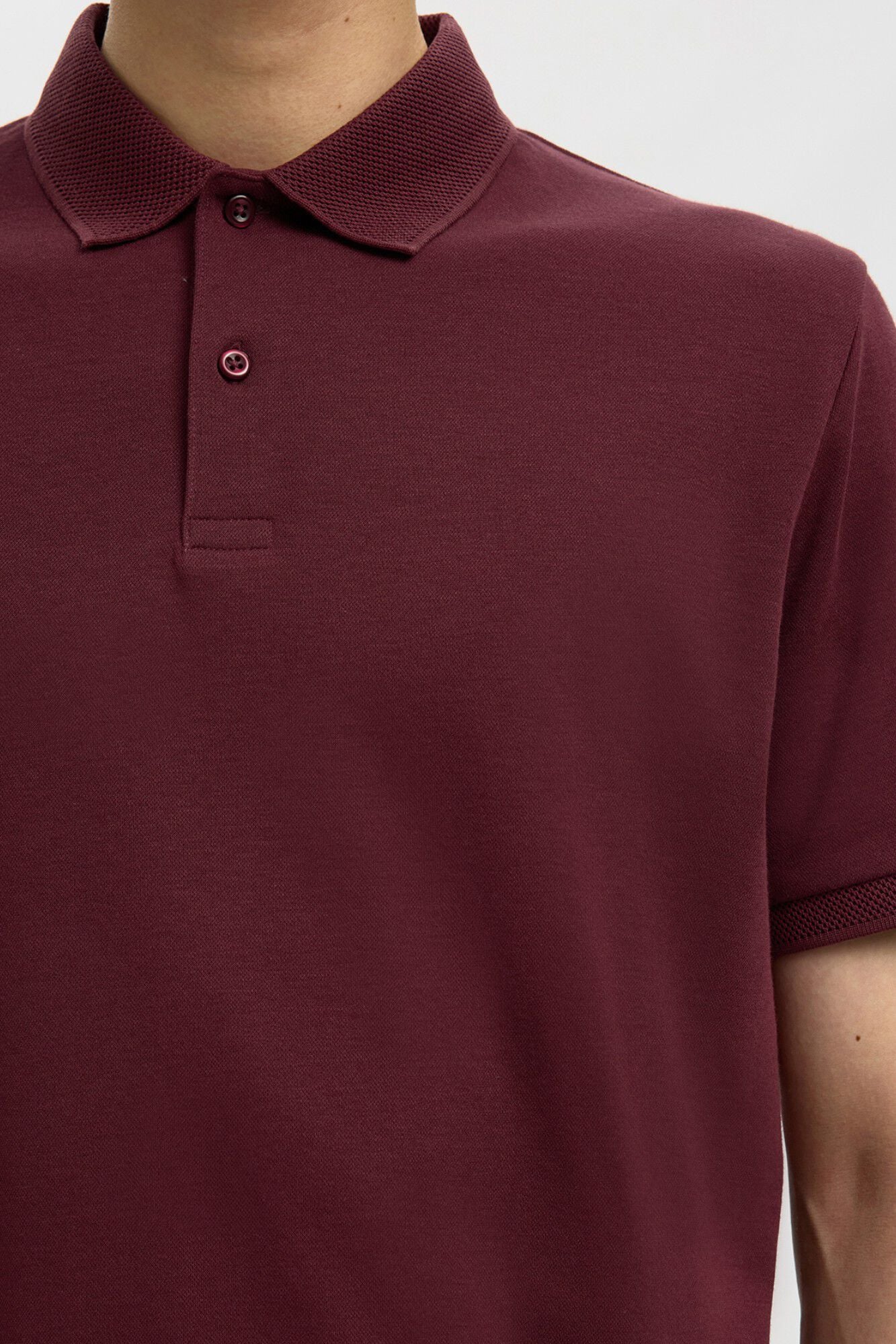Selected Polo b&aacute;sico em piqu&eacute;