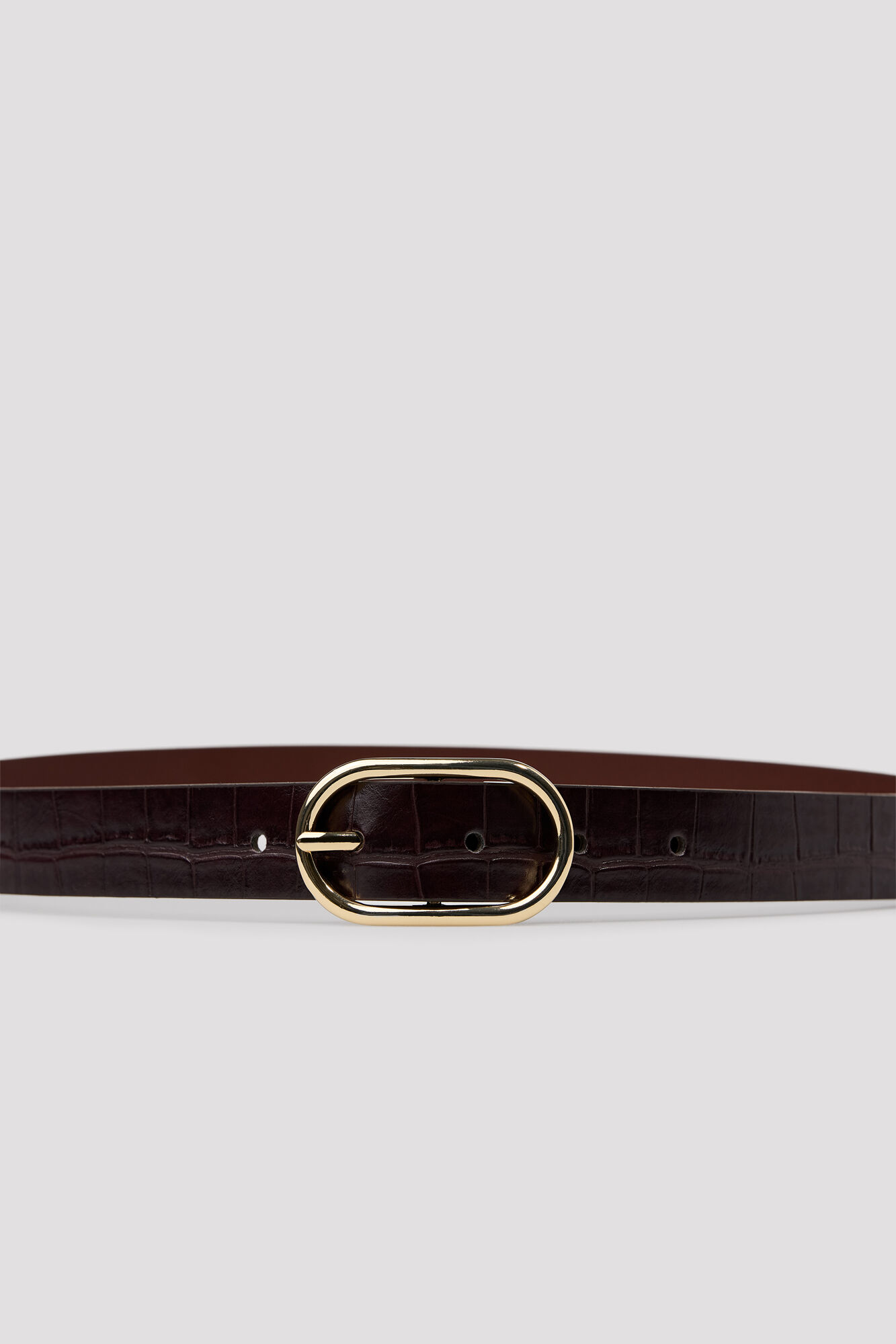 Cortefiel Animal print basic belt Dark brown
