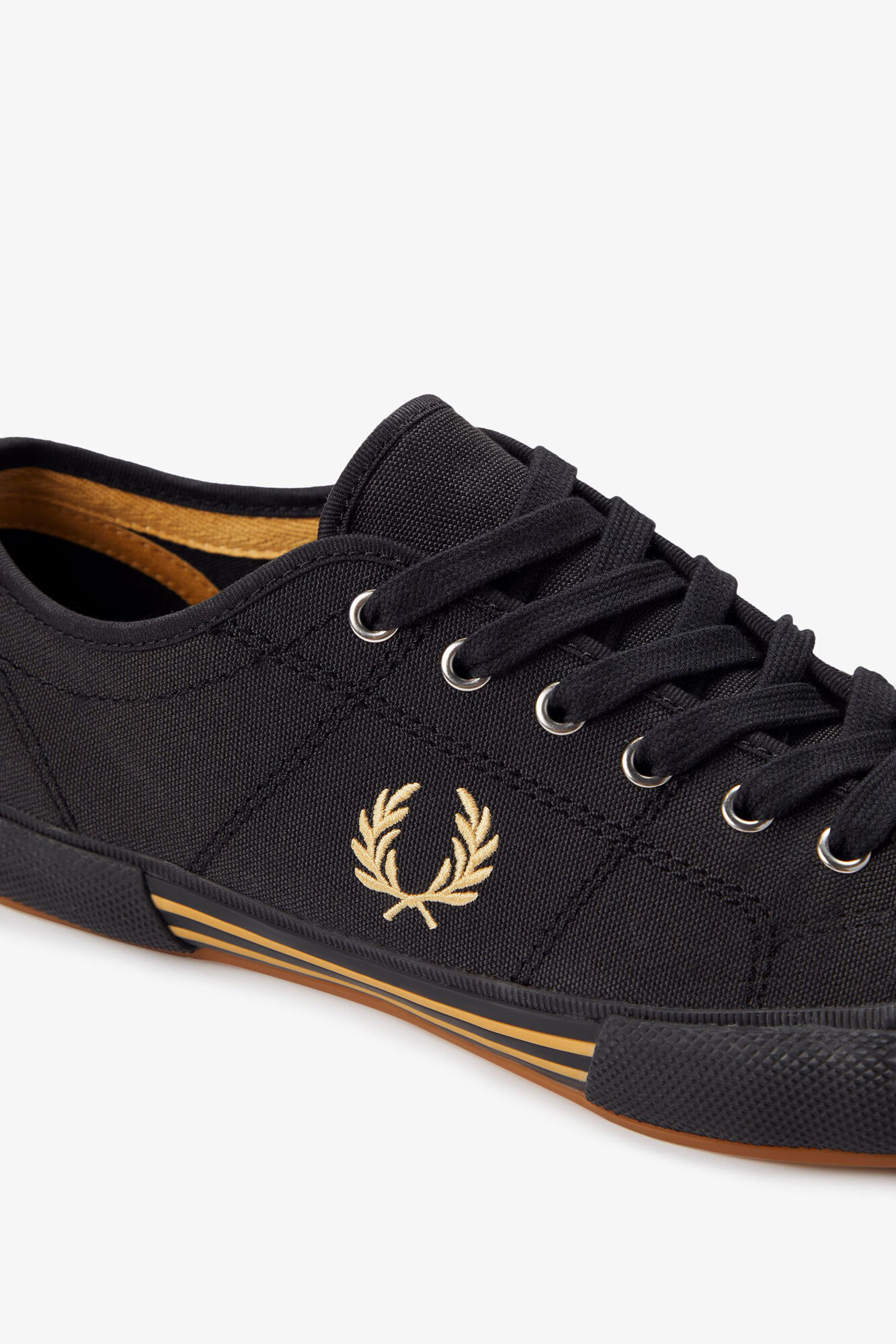Fred Perry Sapatilha B708 Vintage Canva Preto