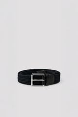 Cortefiel Elastic fabric belt Black