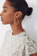 Cortefiel Classic gold hoop Gold