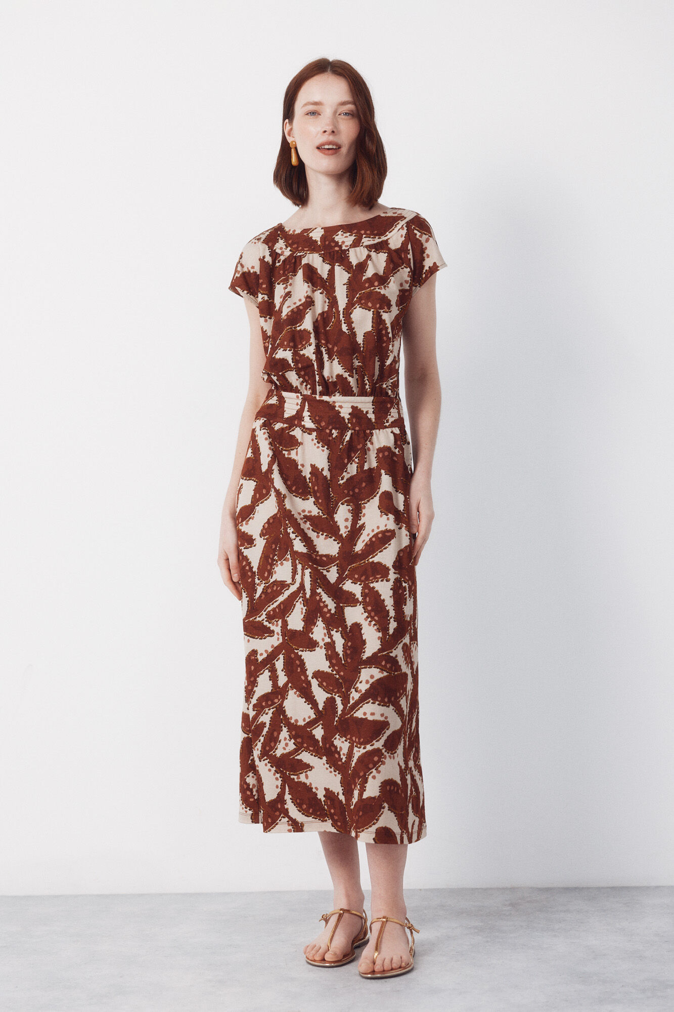 Cortefiel Print piqu&eacute; dress