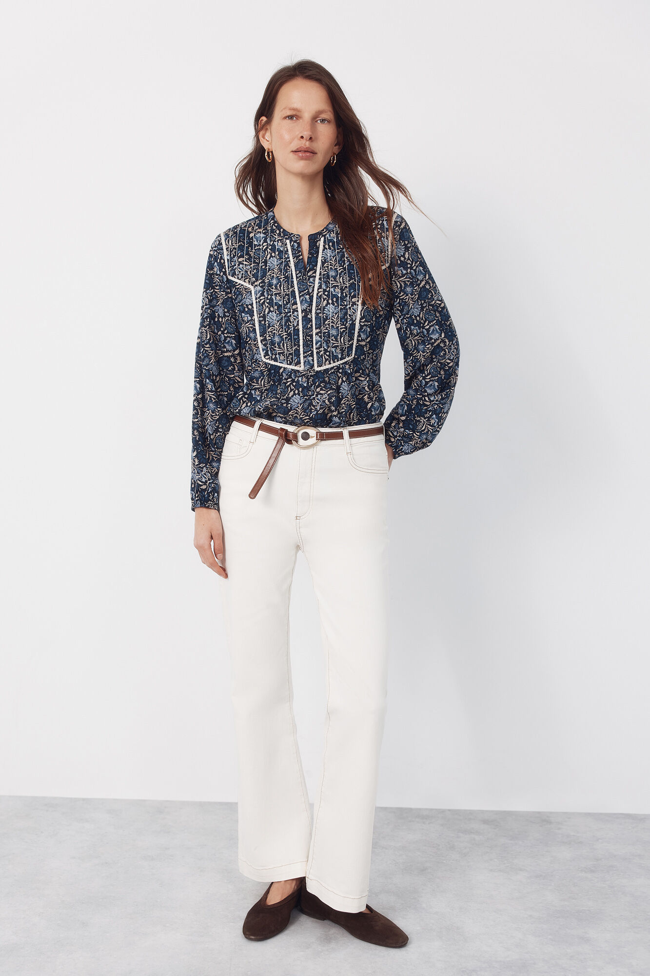Cortefiel Blusa mandarim acolchoada Azul