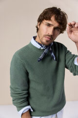 OOTO Camisola gola redonda malha p&eacute;rola Verde