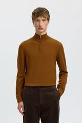 Selected Camisola gola alta Castanho