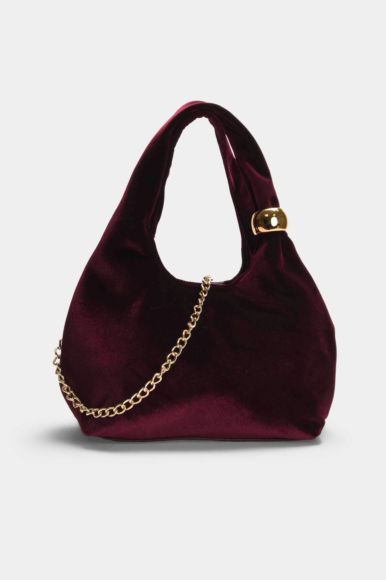 Azarey Velvet handbag Maroon