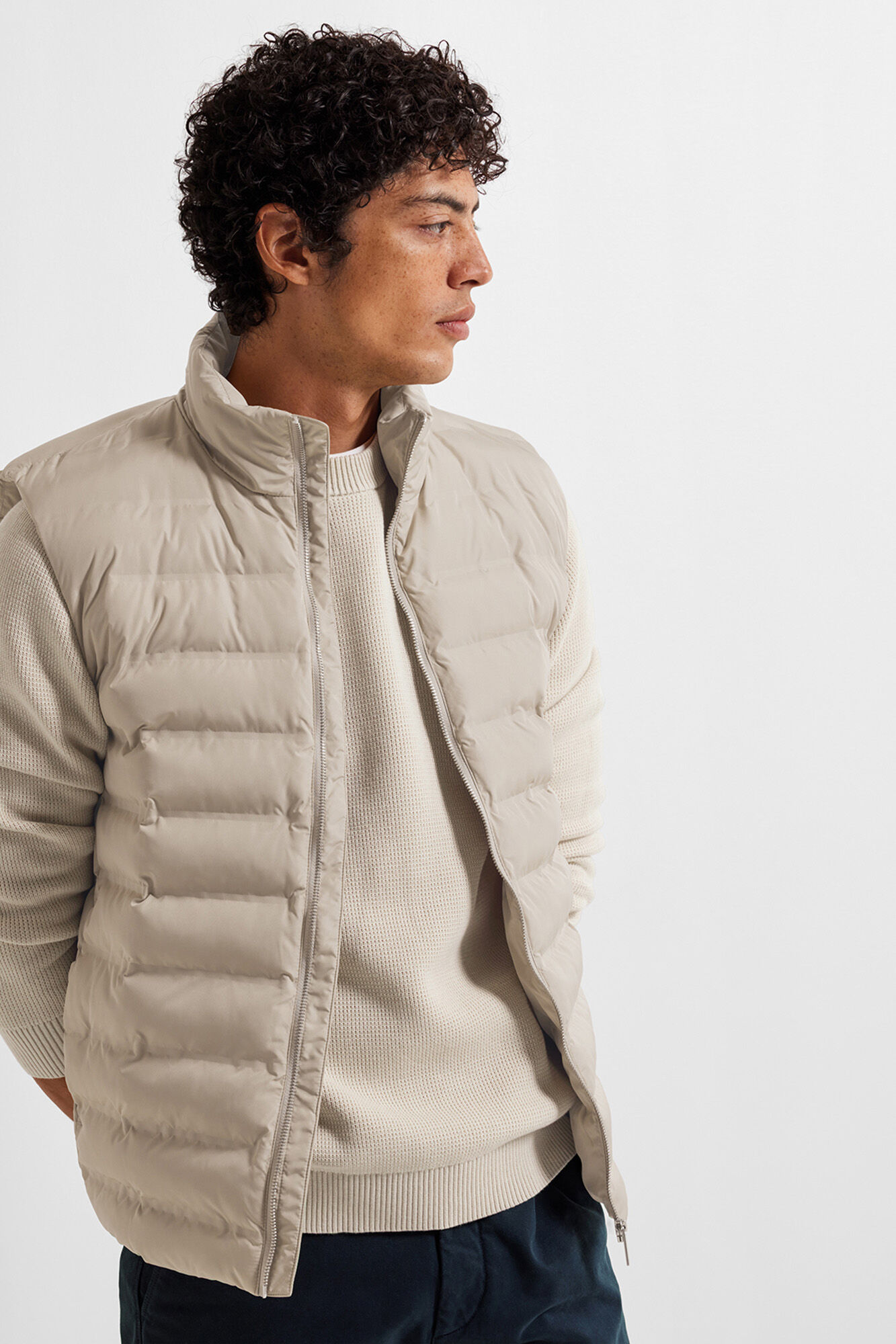 Selected Camisola em estrutura 100% algod&atilde;o org&acirc;nico Tostado