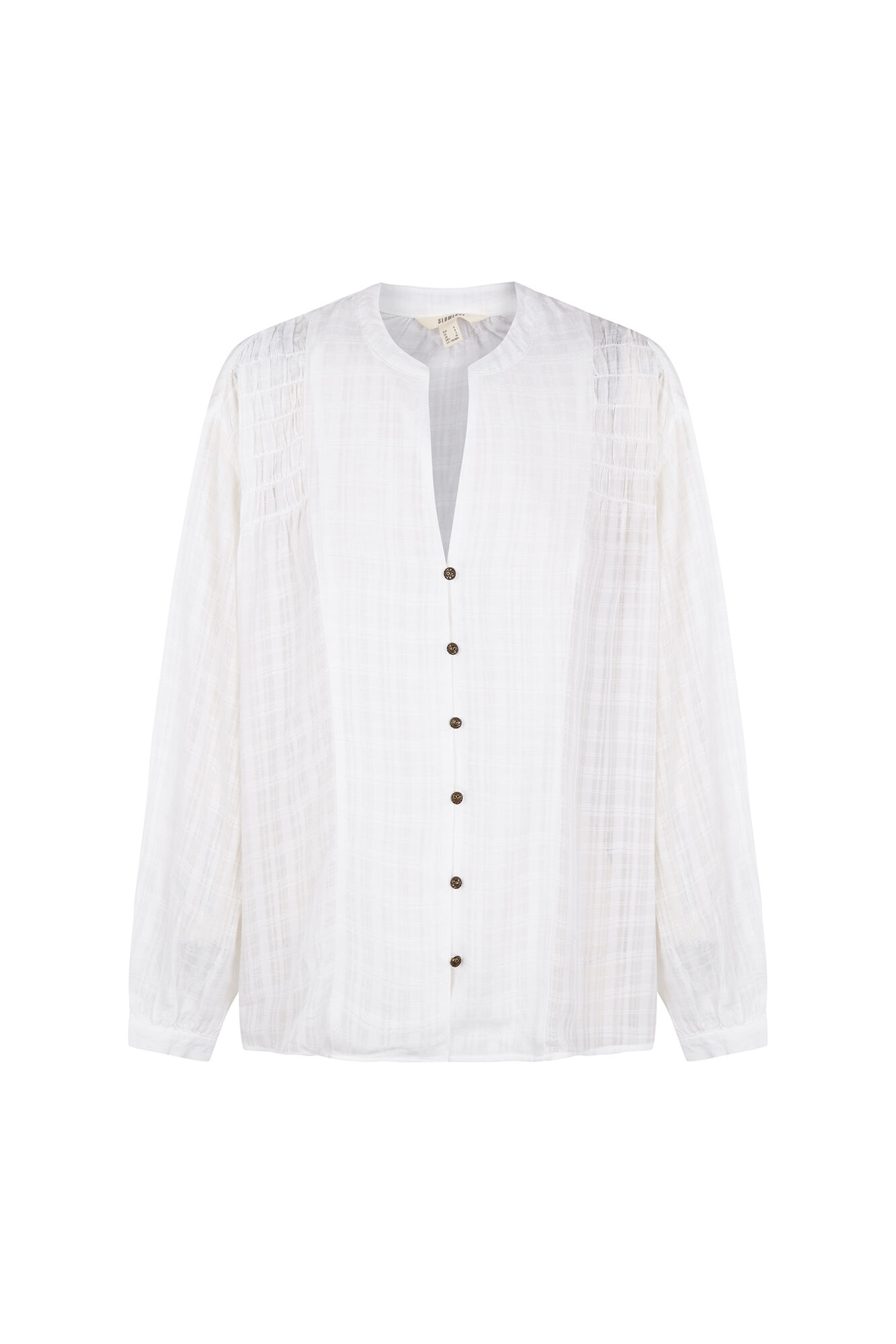 Slowlove Puffed gathered blouse Ivory