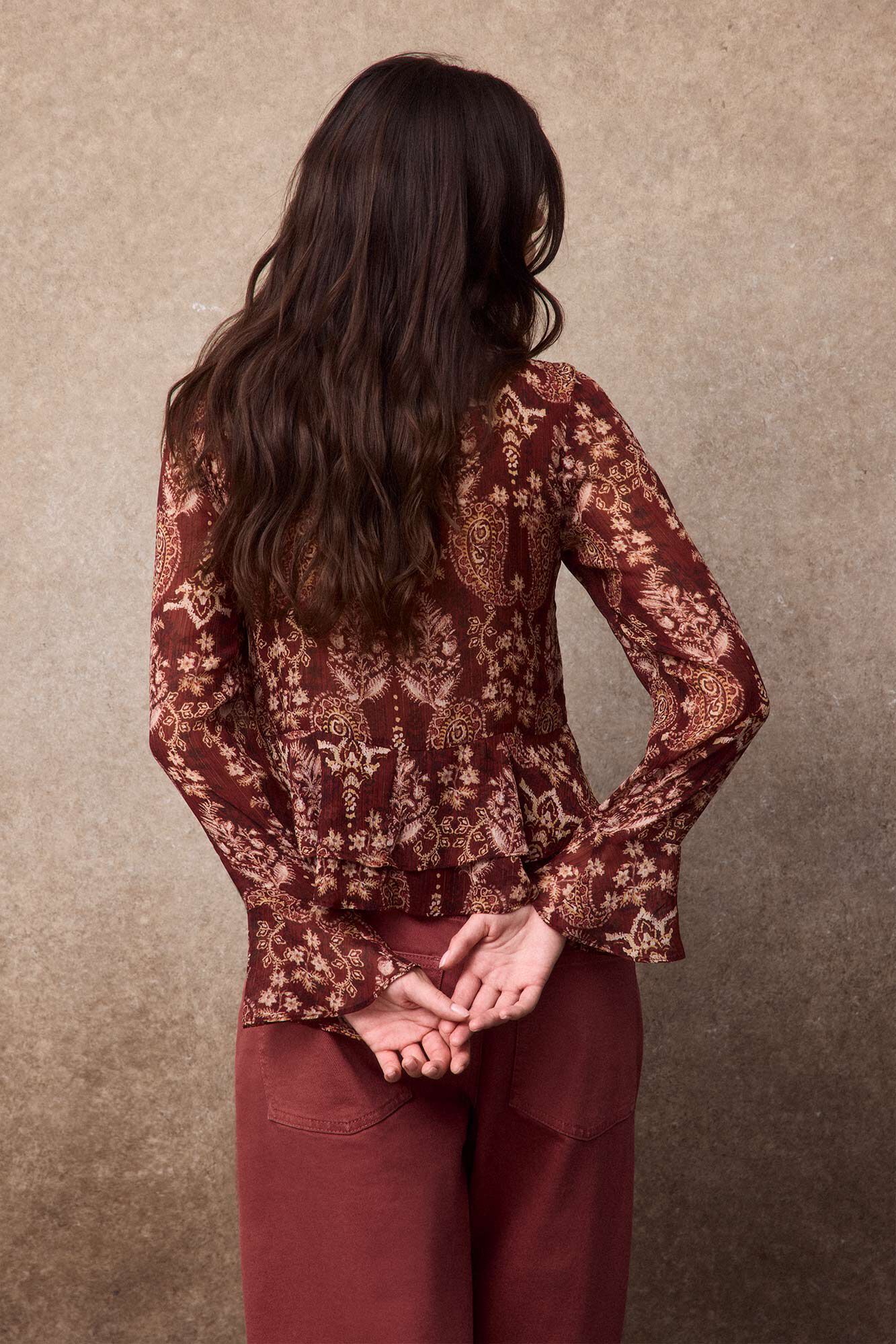 Slowlove Blusa estampada fluida Granada