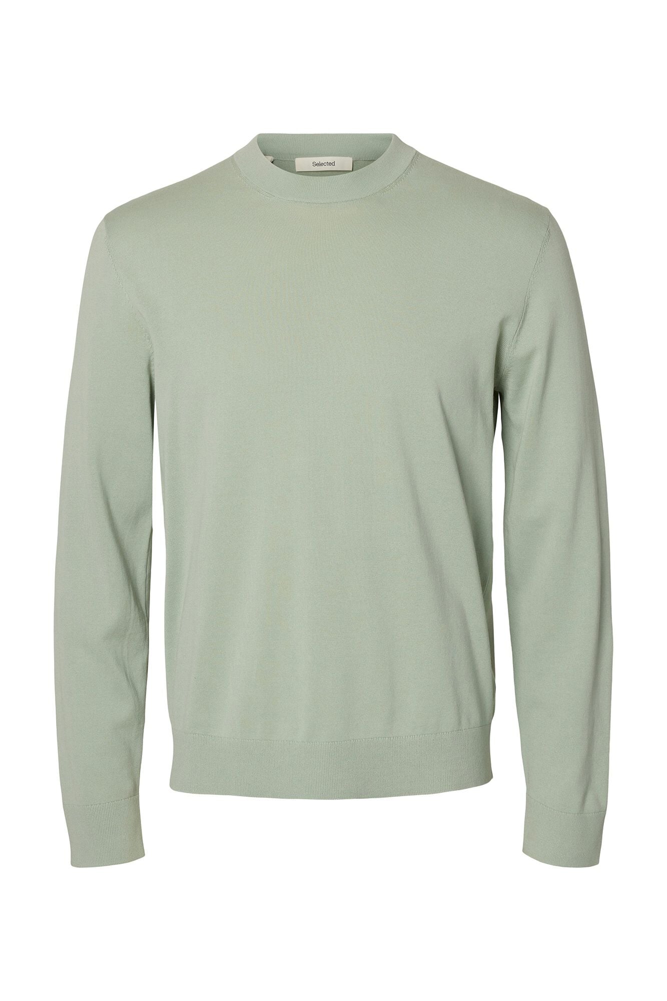 Selected Camisola leve 100% algod&atilde;o org&acirc;nico Verde