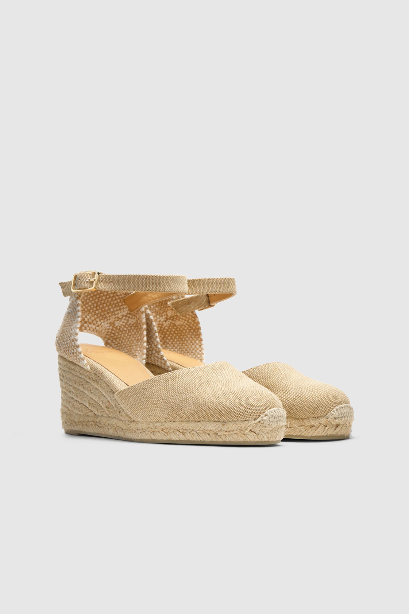 Casta&ntilde;er Natural jute wedge espadrille