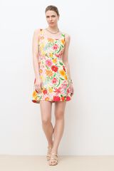 Caroll Vestido curto estampado Multicolorido