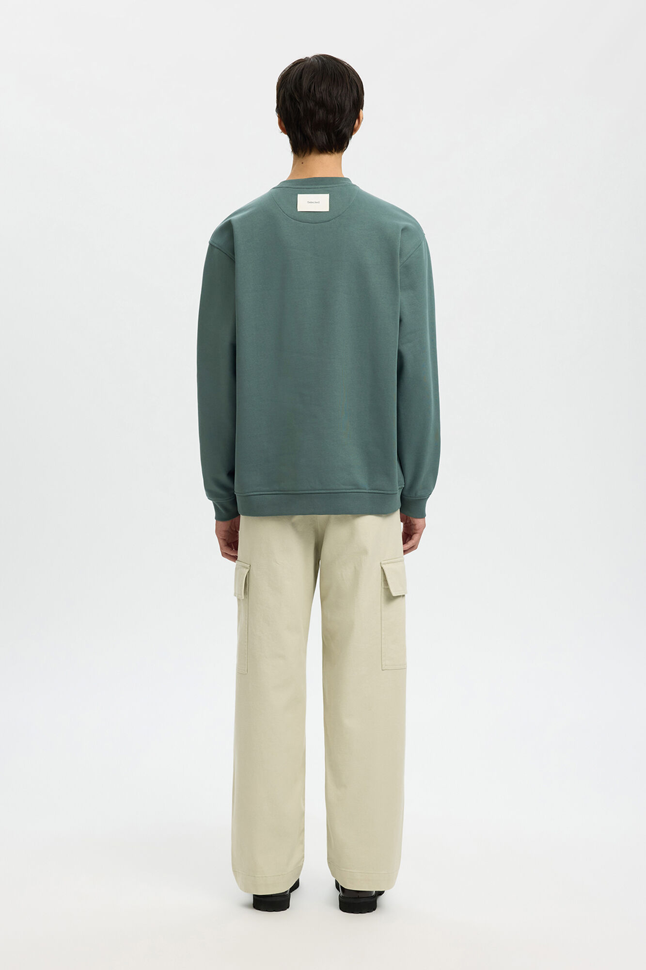 Selected Sweatshirt para homem sem capuz Verde
