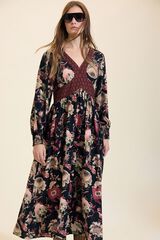 Meisie Vestido comprido com estampado misto Cinzento