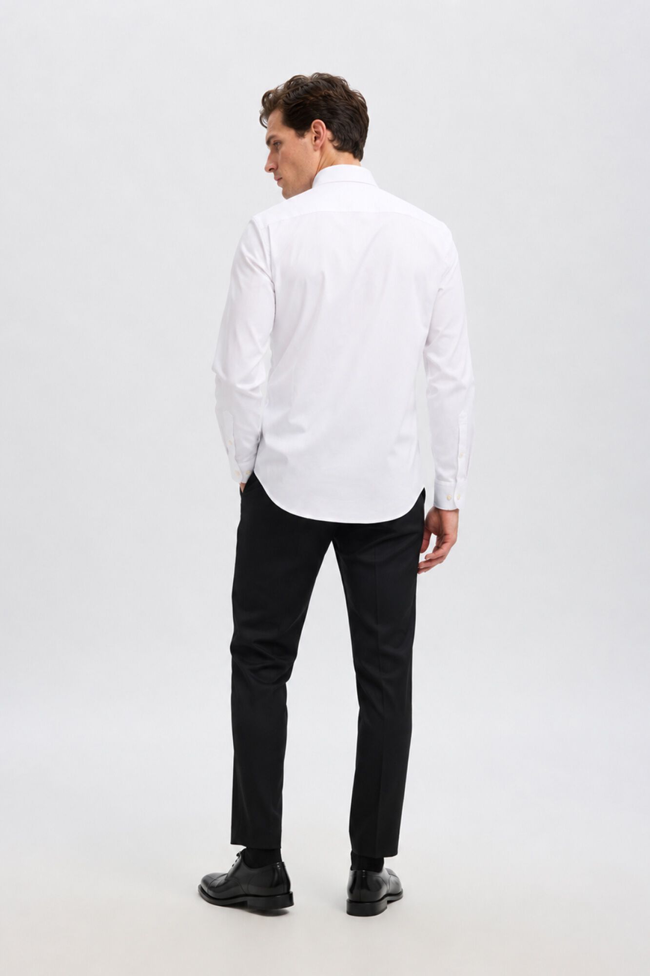 Selected Camisa de vestir slim fit Branco
