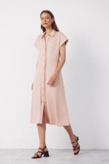 Cortefiel Linen dress Pink