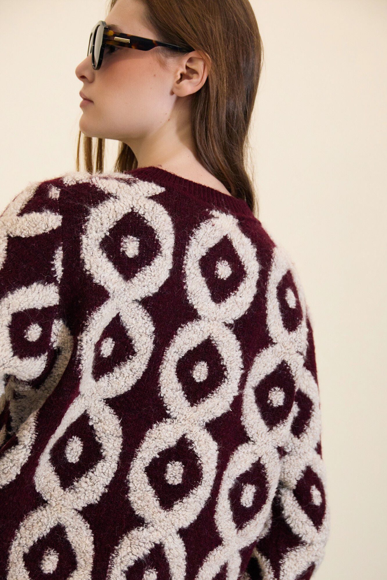 Meisie Cardigan com la&ccedil;ada em contraste Granada
