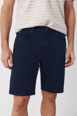 Cortefiel Bermuda denim de cor normal Azul