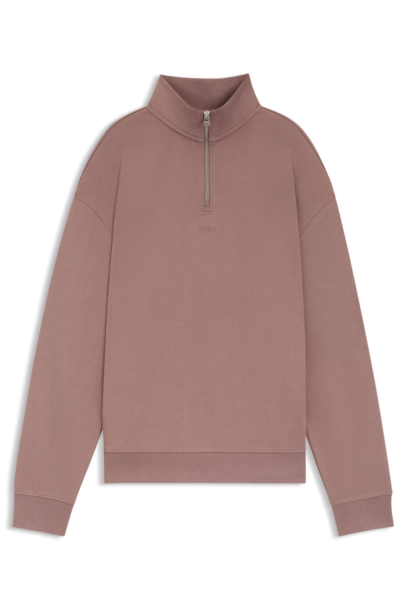 HUGO Sweatshirt com fecho-&eacute;clair Subiu