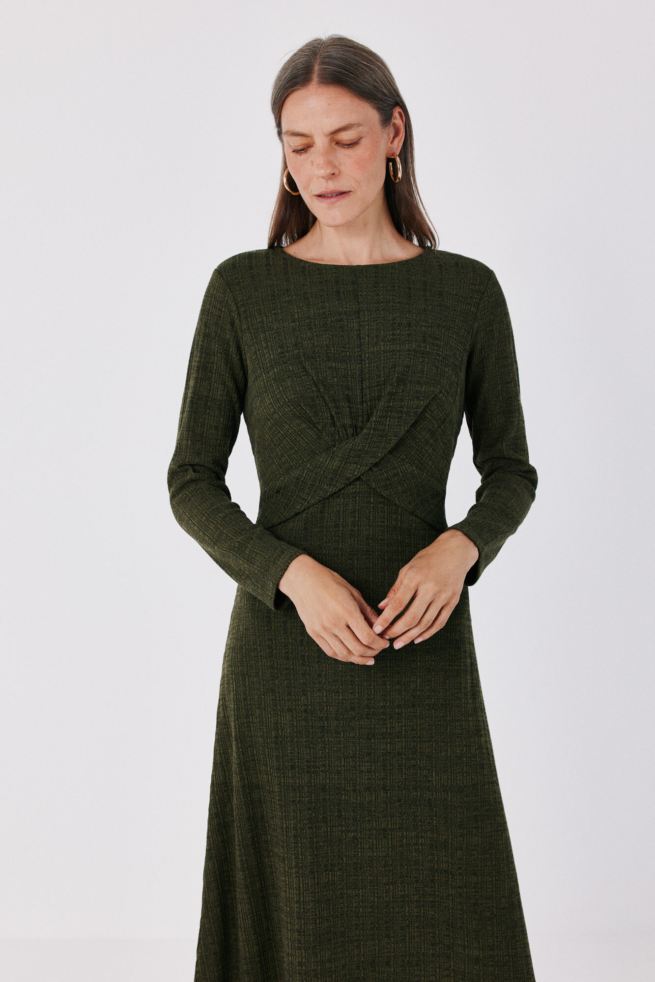 Cortefiel Knot waist dress