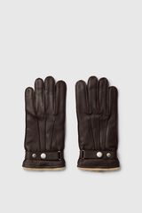 Selected Luvas 100% pele Castanho