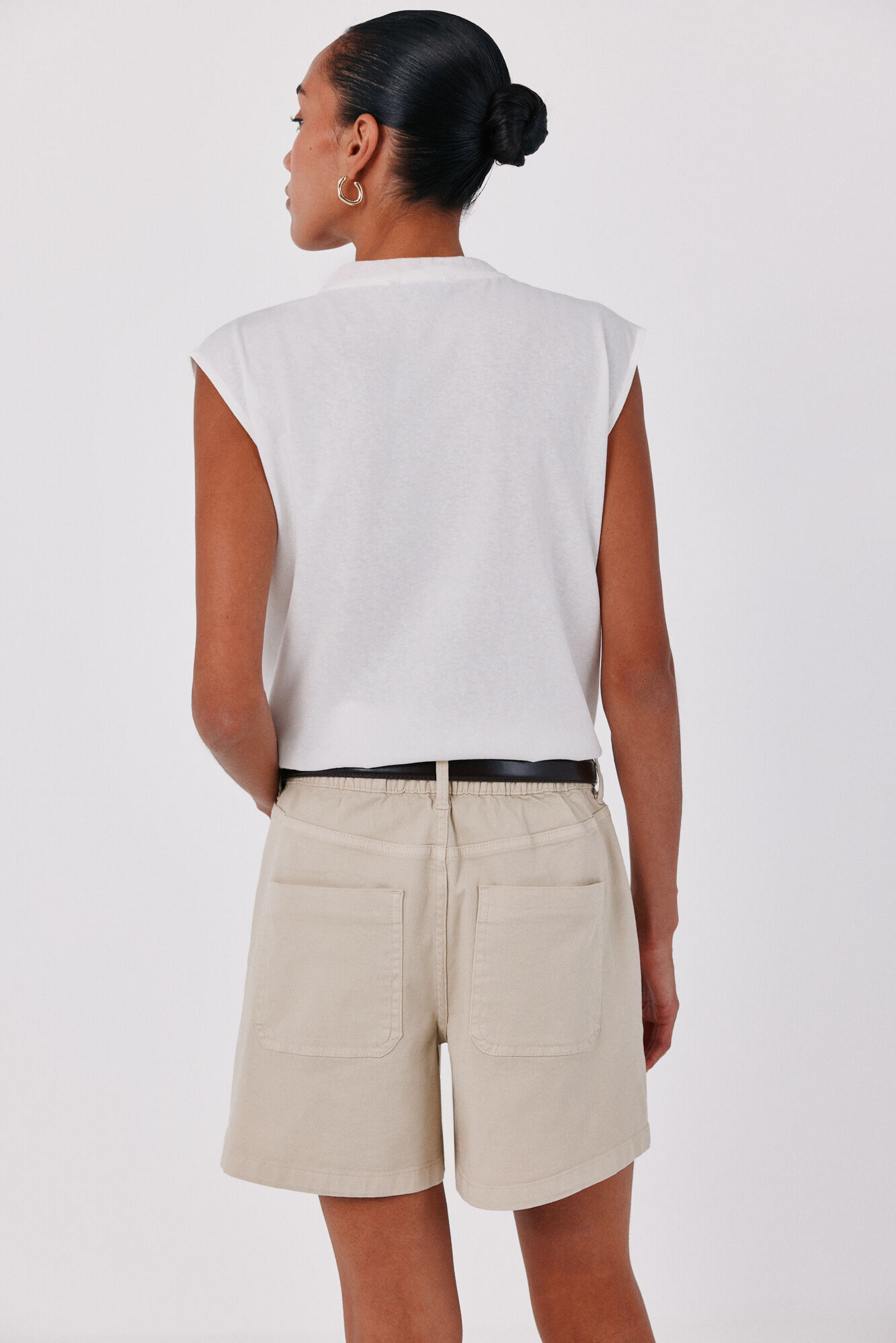 Cortefiel Scarf T-shirt White
