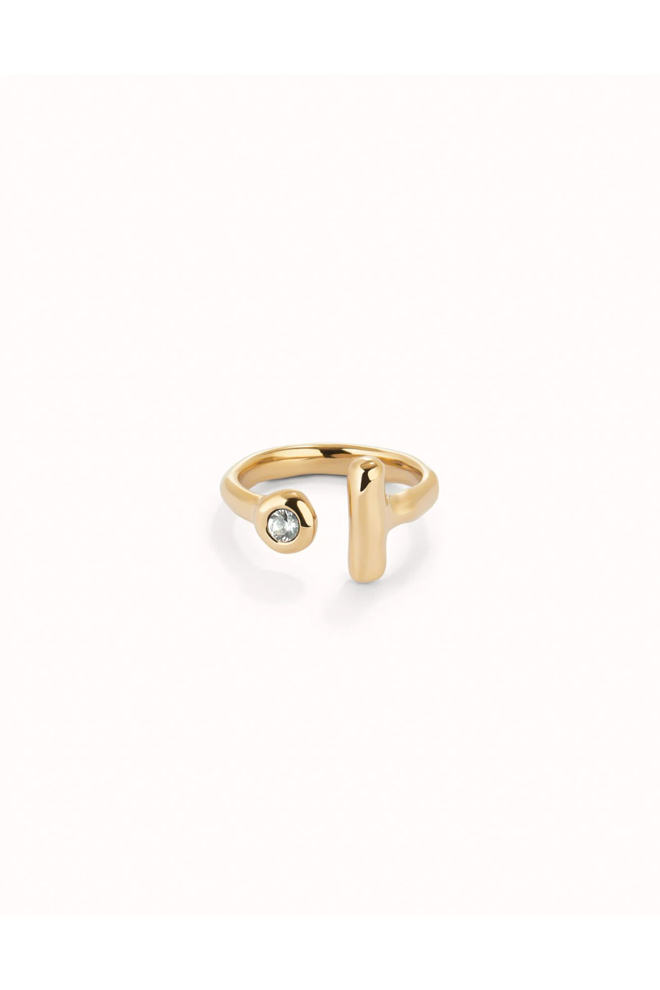 UNOde50 Anillo abierto topacio ba&ntilde;o oro