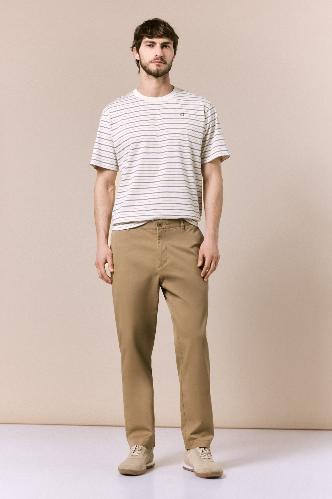 OOTO Cotton co-ord suit trousers Camel