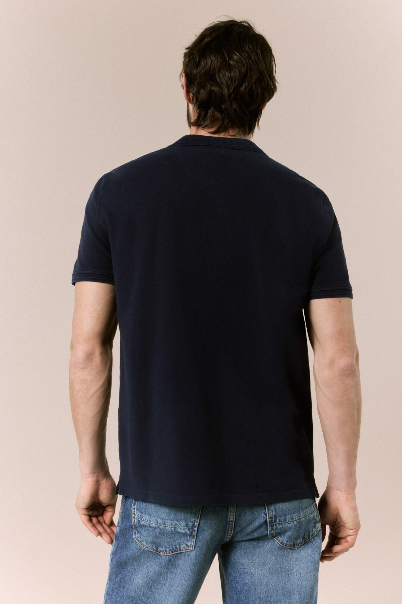OOTO Piqu&eacute; basic polo shirt Navy