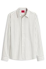 HUGO Camisa moderna de manga comprida Ecru