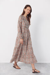 Cortefiel Vestido fluido estampado Impress&atilde;o