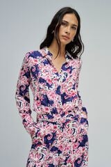 Salsa Jeans Camisa acetinada com estampado Multicolorido