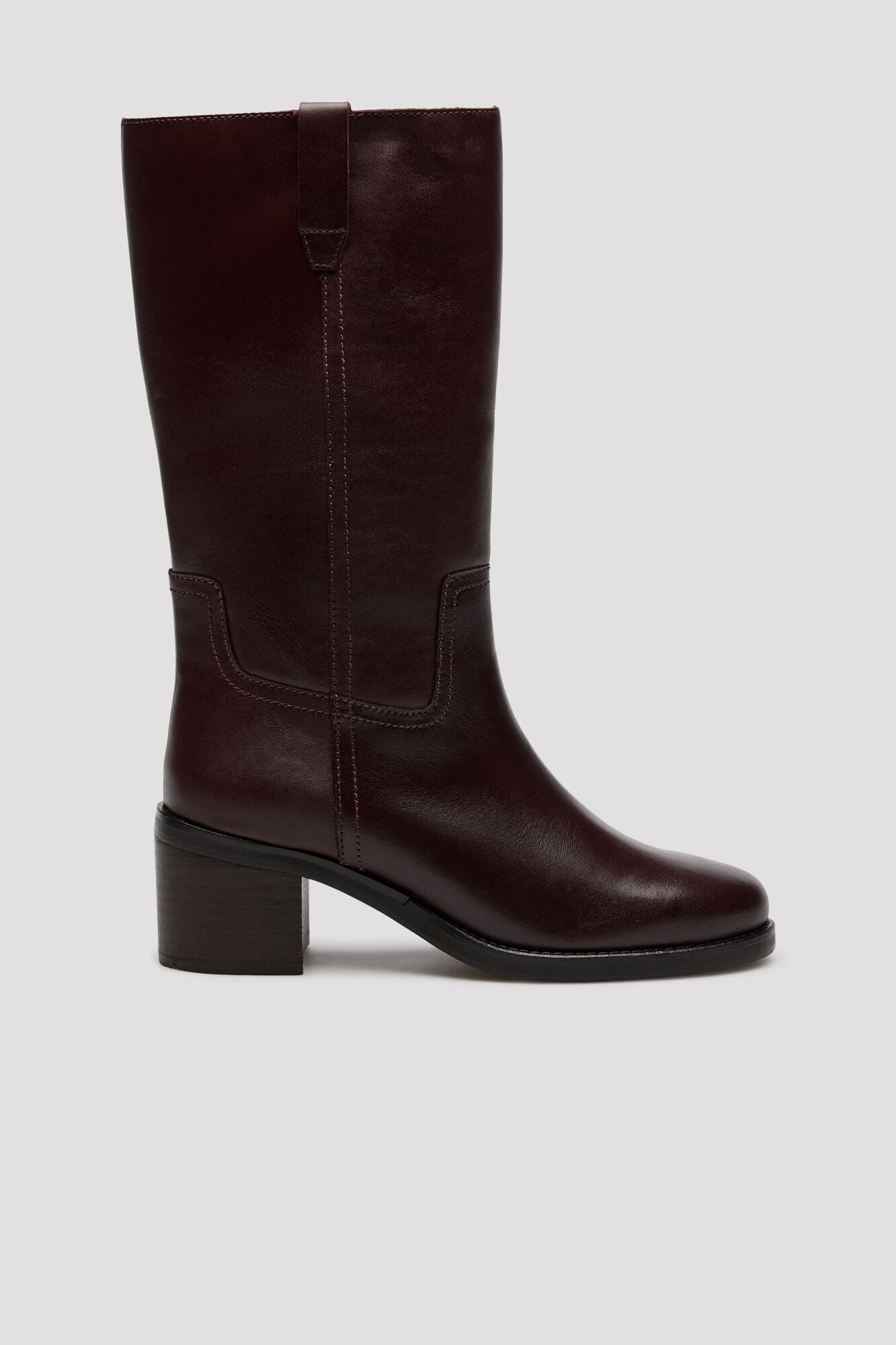 Cortefiel Bota piel tac&oacute;n