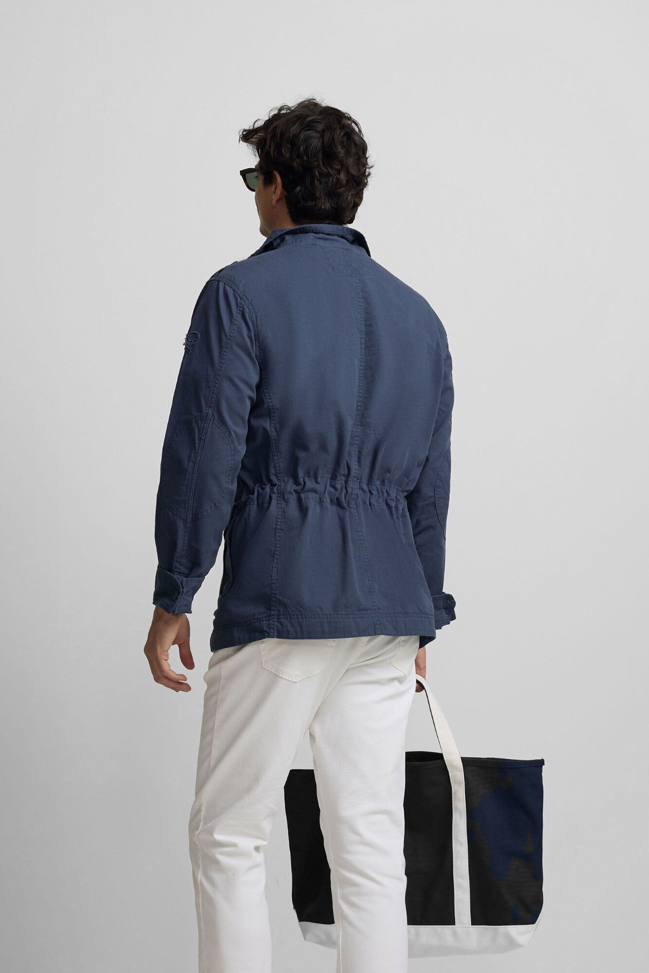 Silbon Parka com aplica&ccedil;&otilde;es Azul