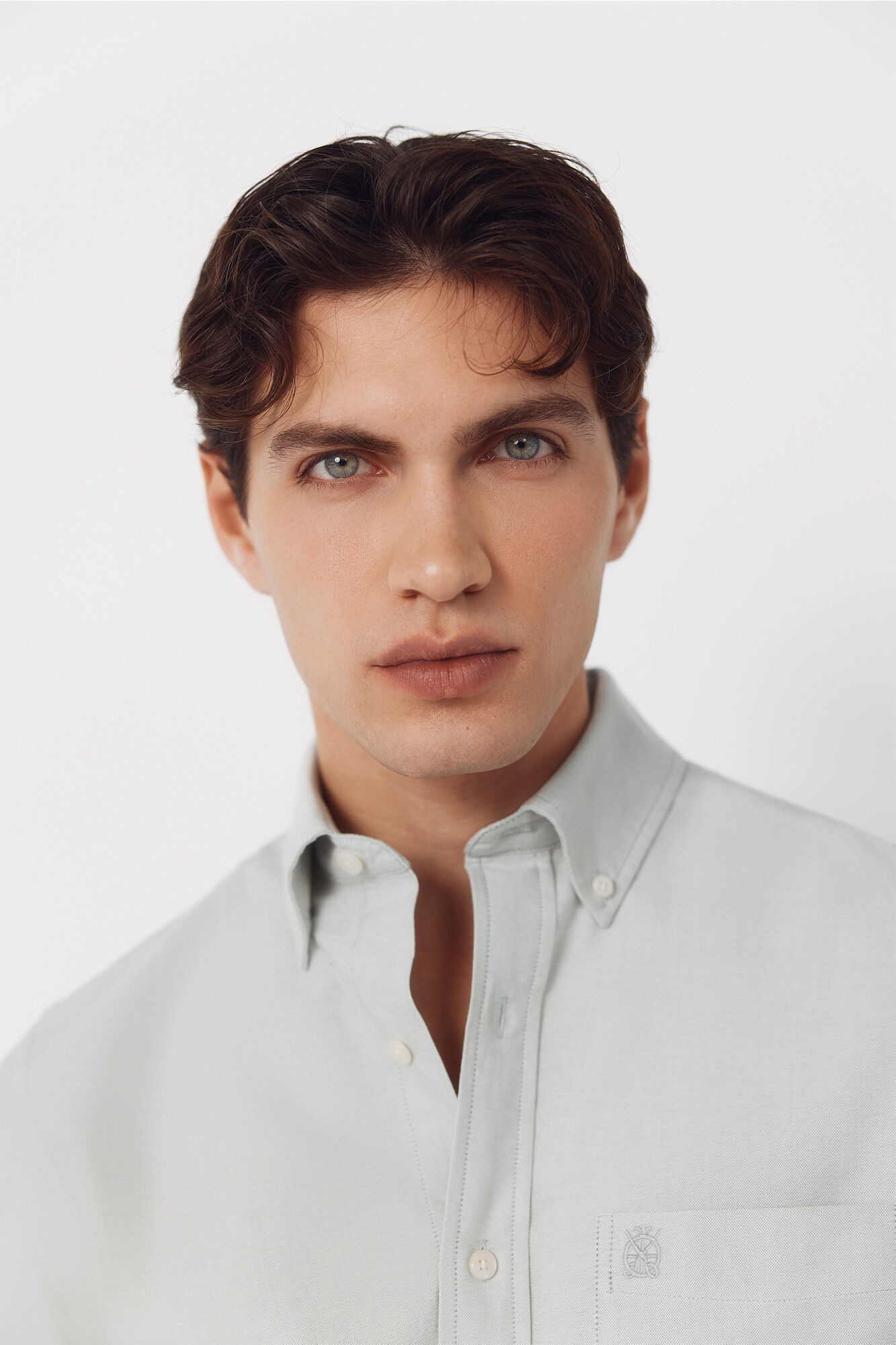 Cortefiel Plain Oxford shirt Dark green