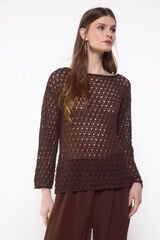 Slowlove Openwork knit jumper Dark brown