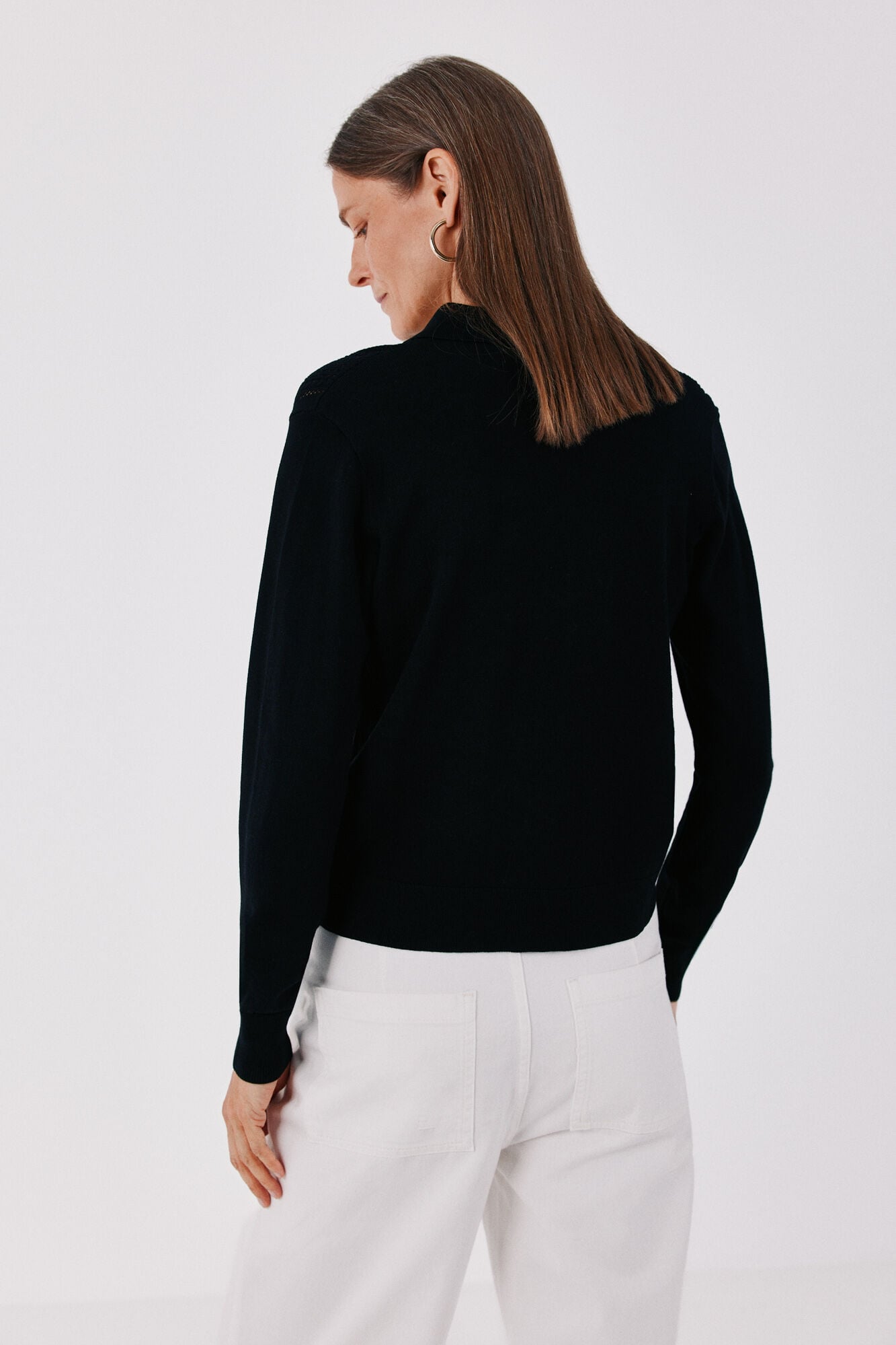 Cortefiel Chaqueta cuello polo Negro