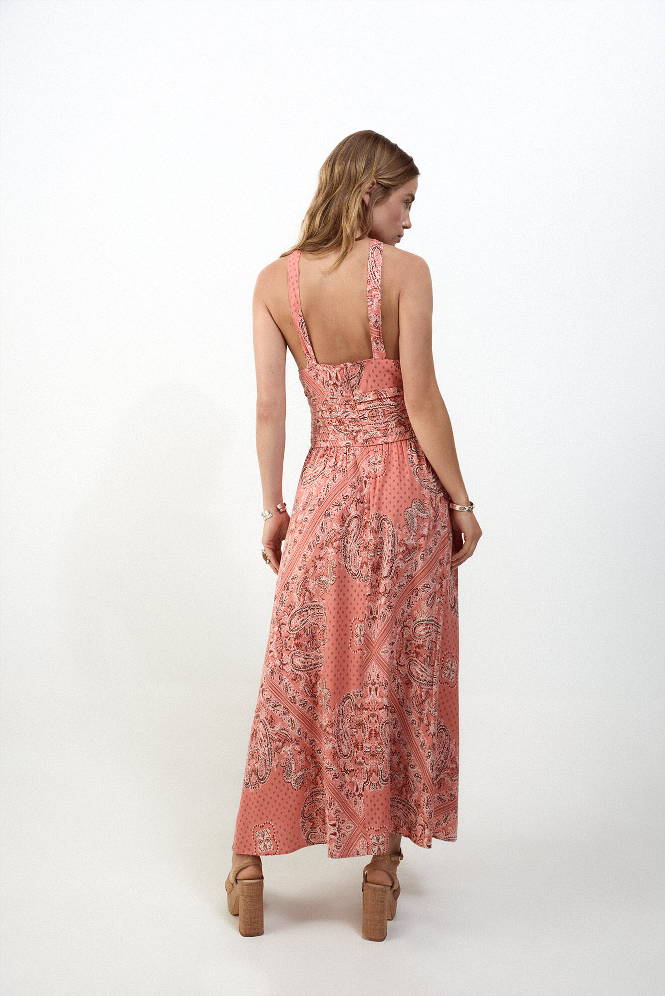 Slowlove Vestido estampado halter Multicolorido