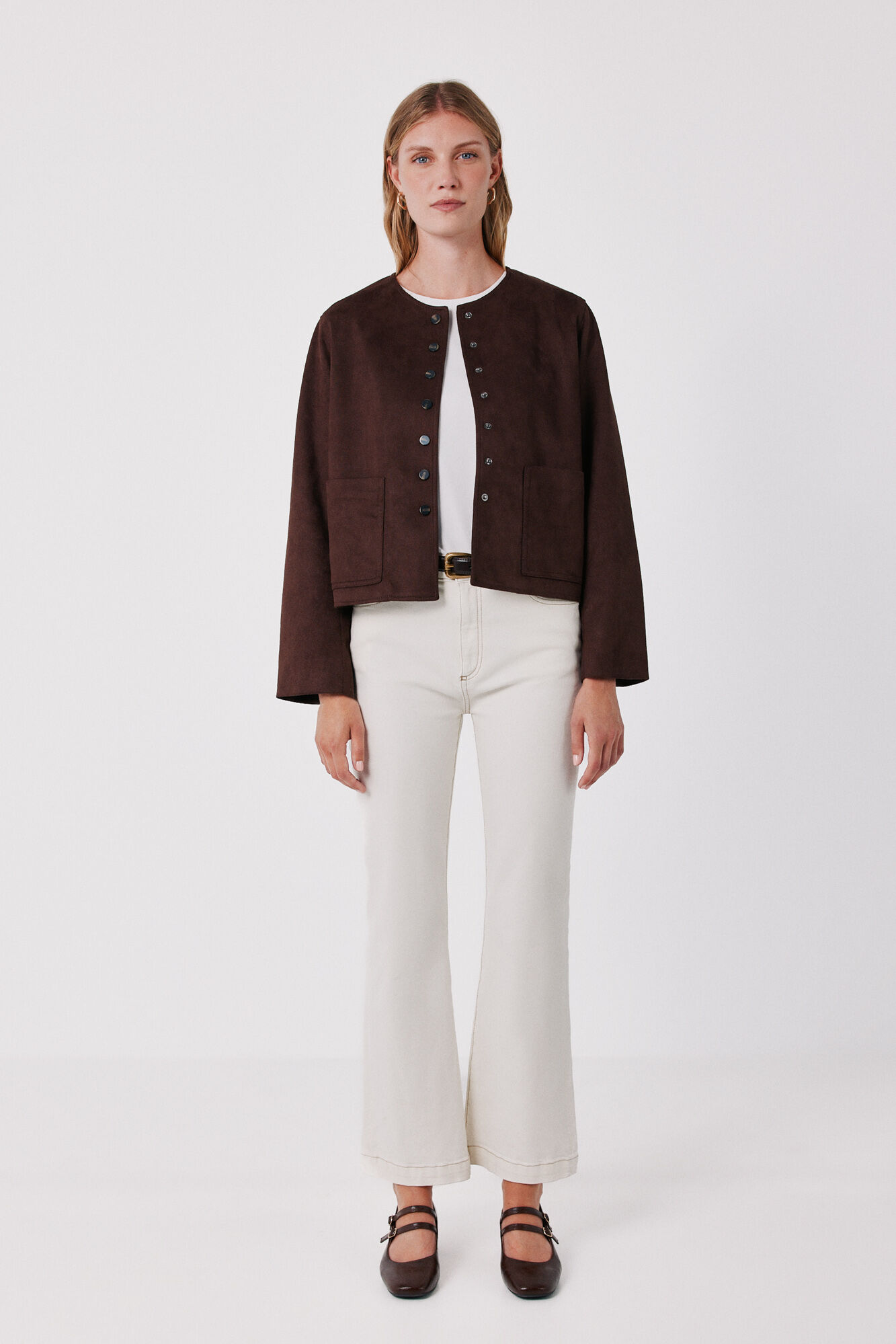 Cortefiel Faux suede jacket