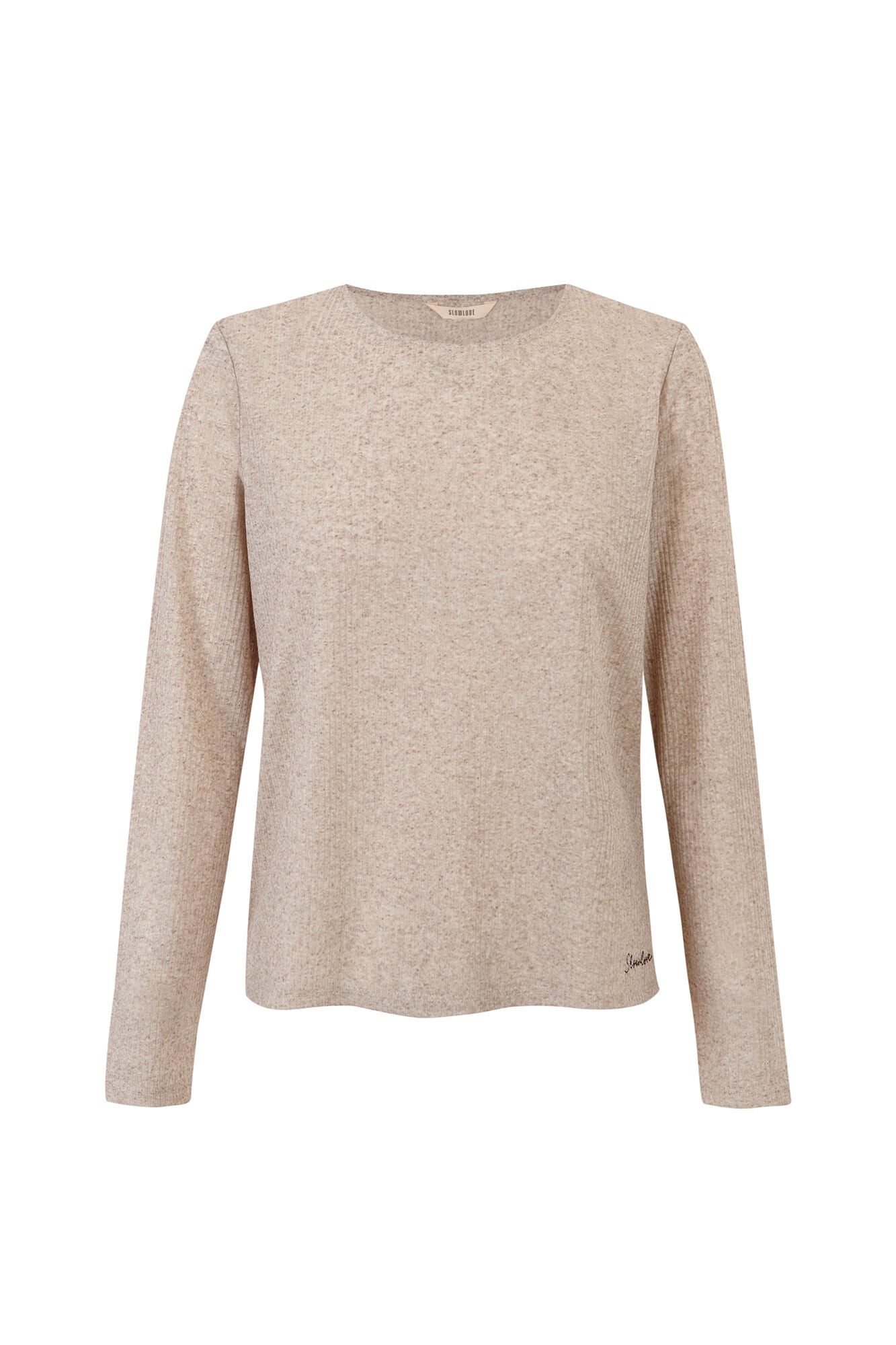 Slowlove Camiseta b&aacute;sica melange Marfil