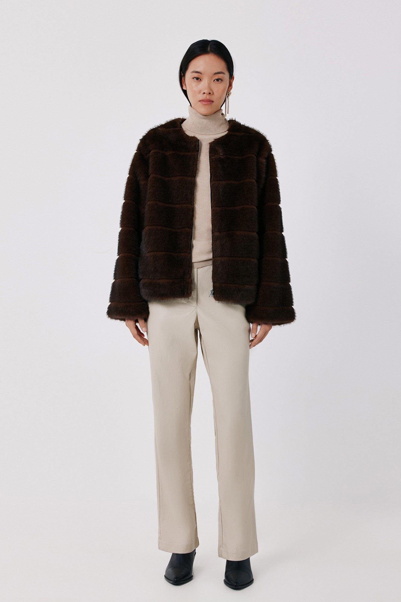 Cortefiel Faux fur short coat