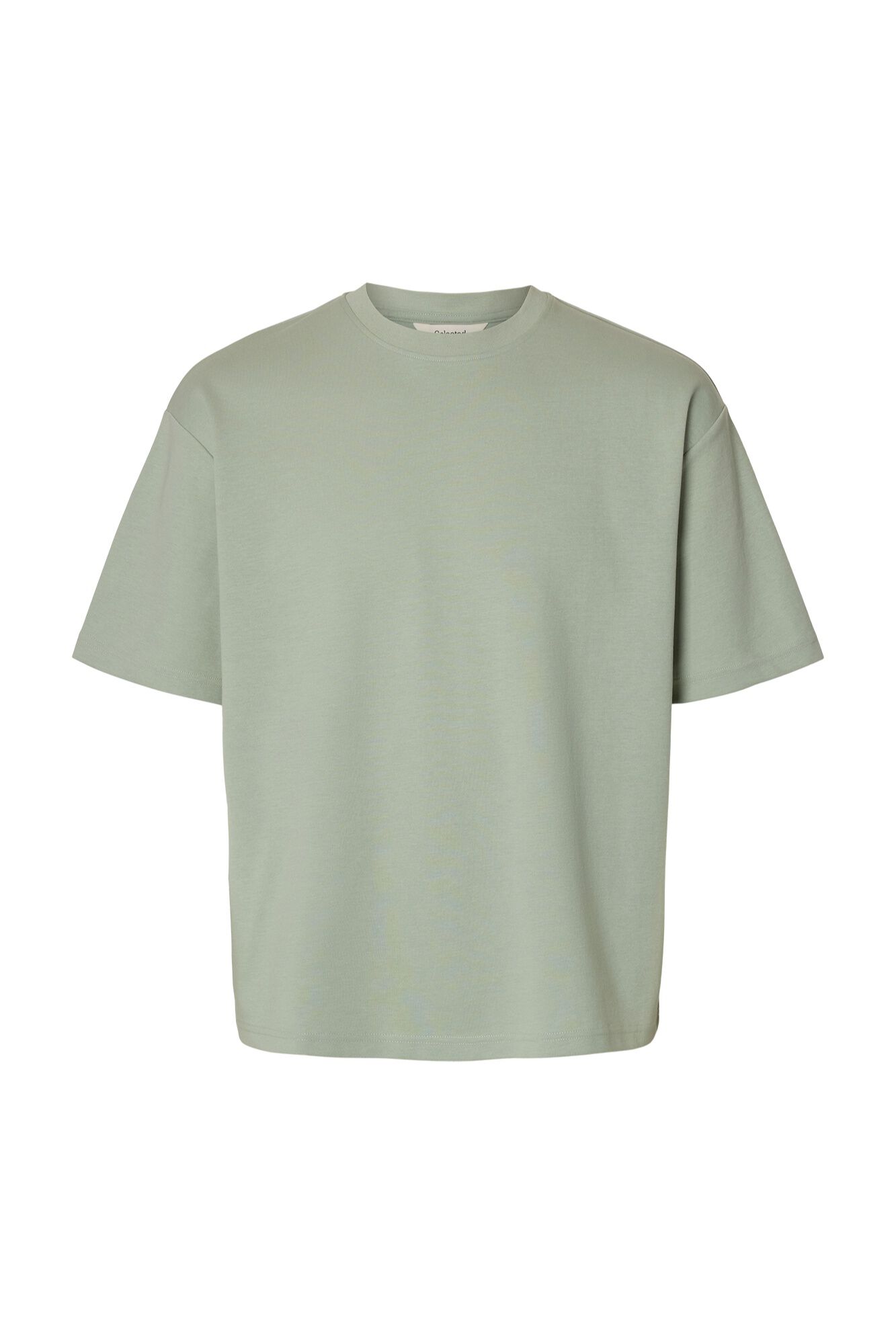 Selected T-shirt manga curta relax Verde