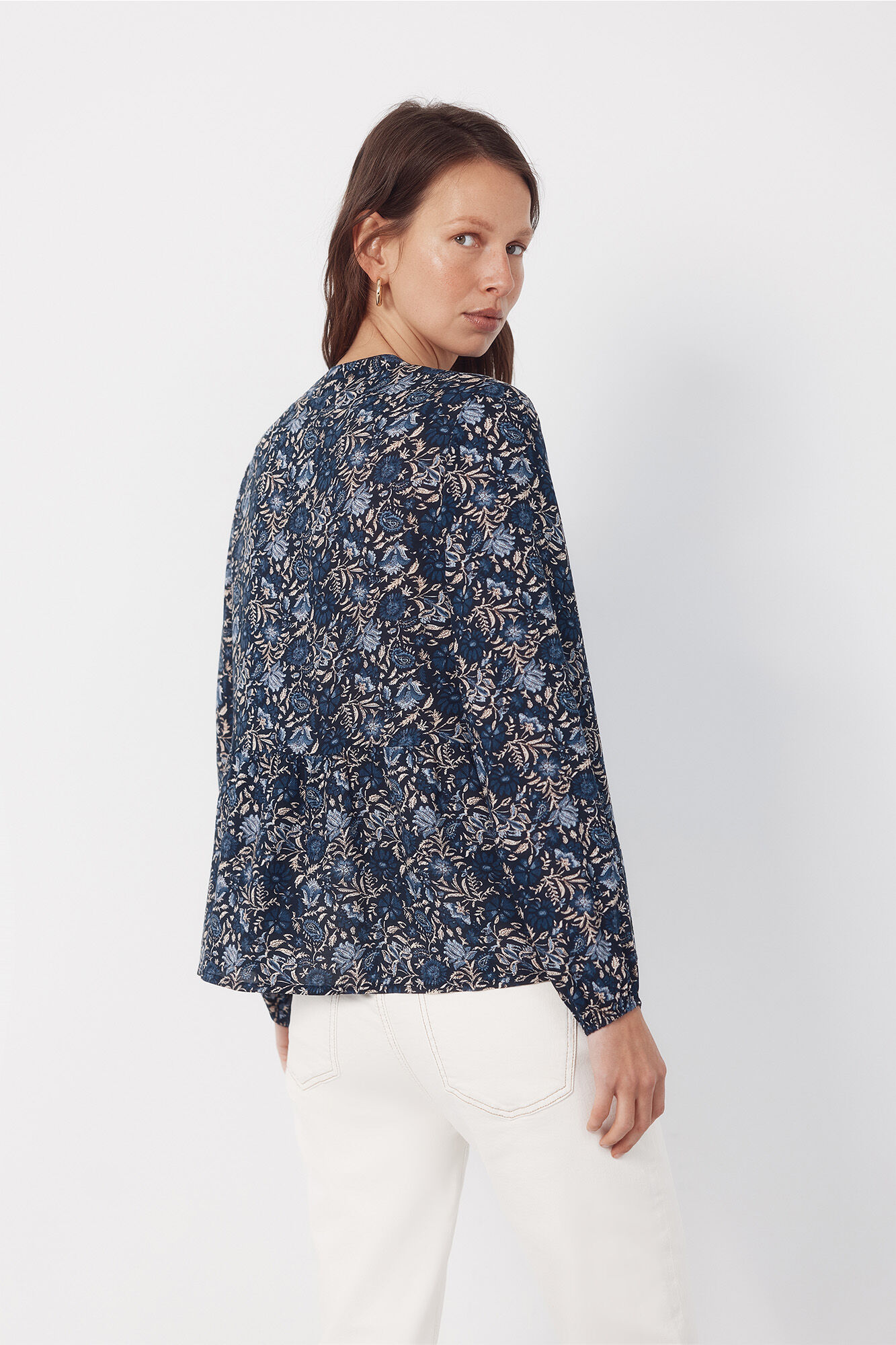 Cortefiel Blusa mandarim acolchoada Azul