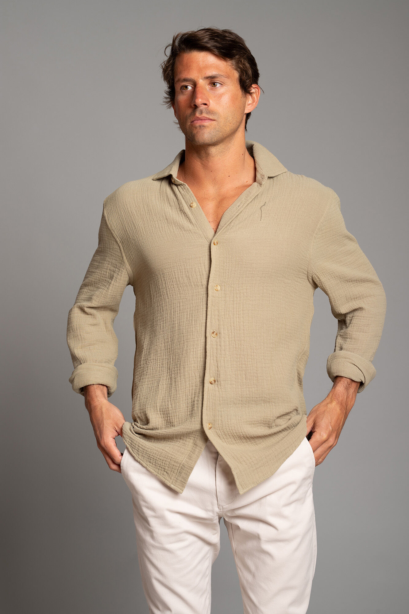 Cloking Camisa Bambula Castanho