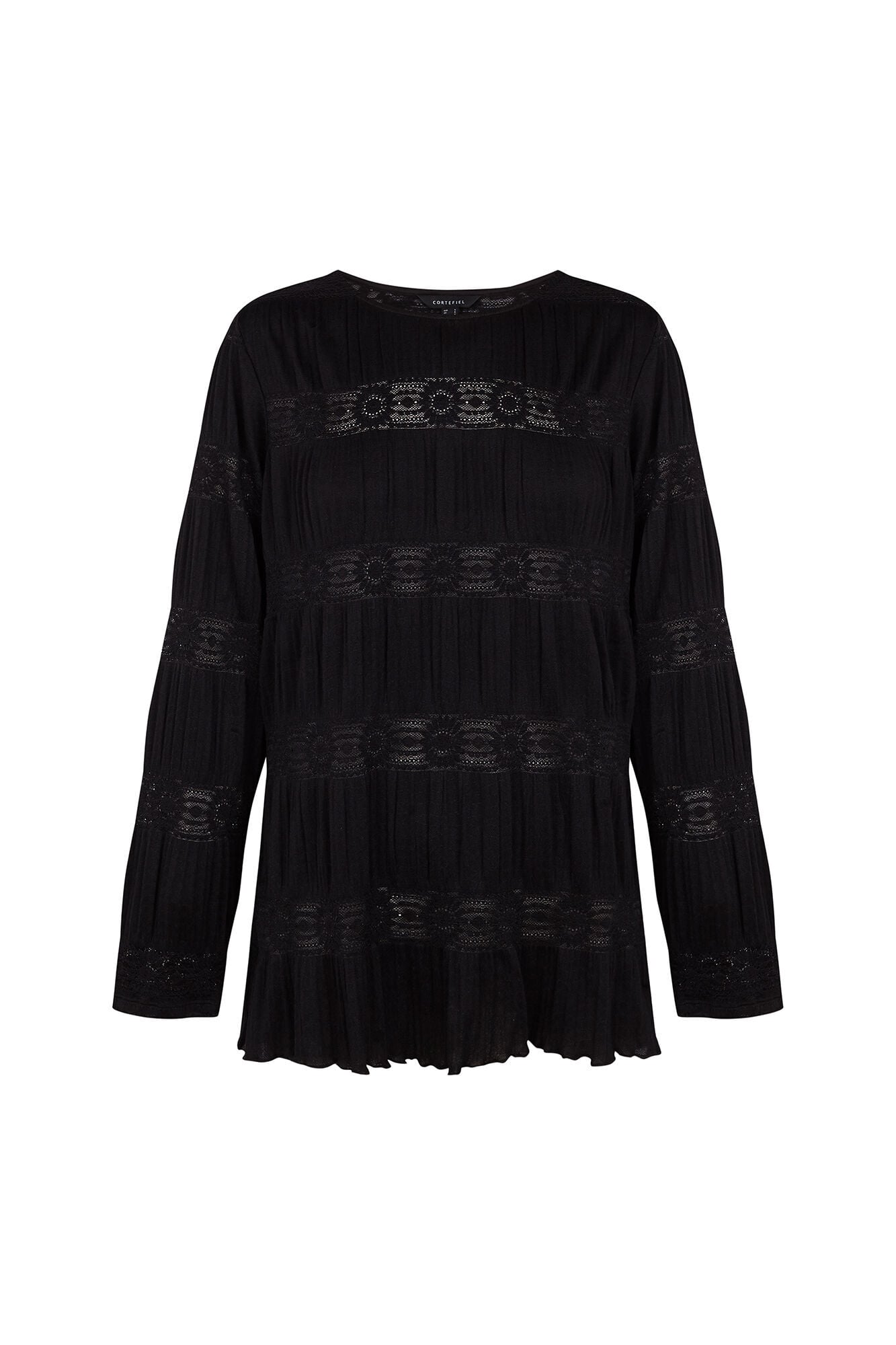 Cortefiel Camiseta fluida floral Negro