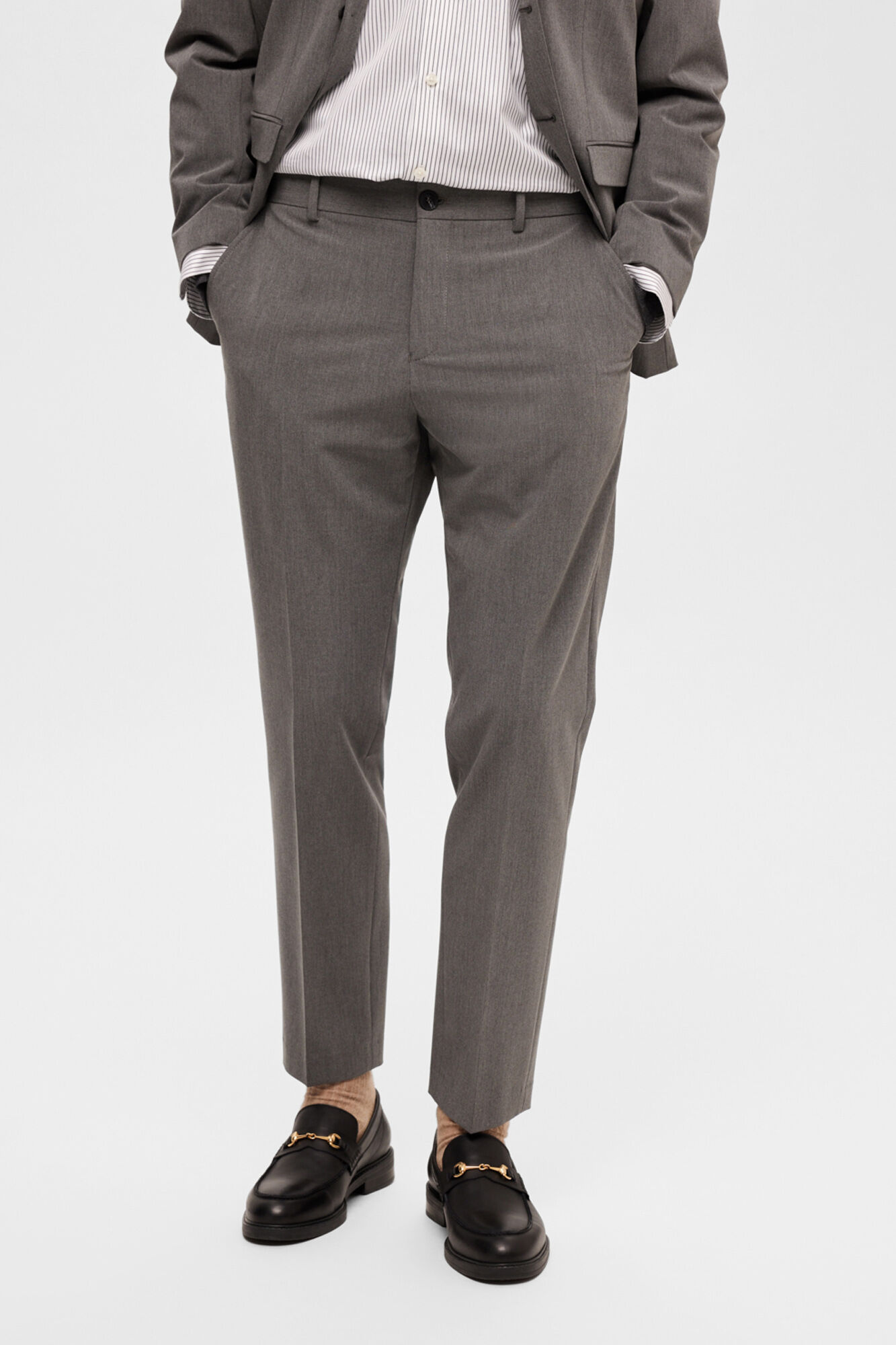 Selected Cal&ccedil;as de fato slim fit.