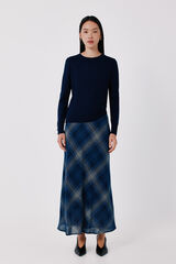 Cortefiel Plaid midi skirt Multicolour
