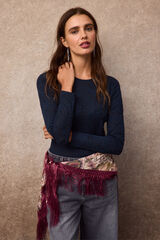 Slowlove Body de malha jacquard Azul