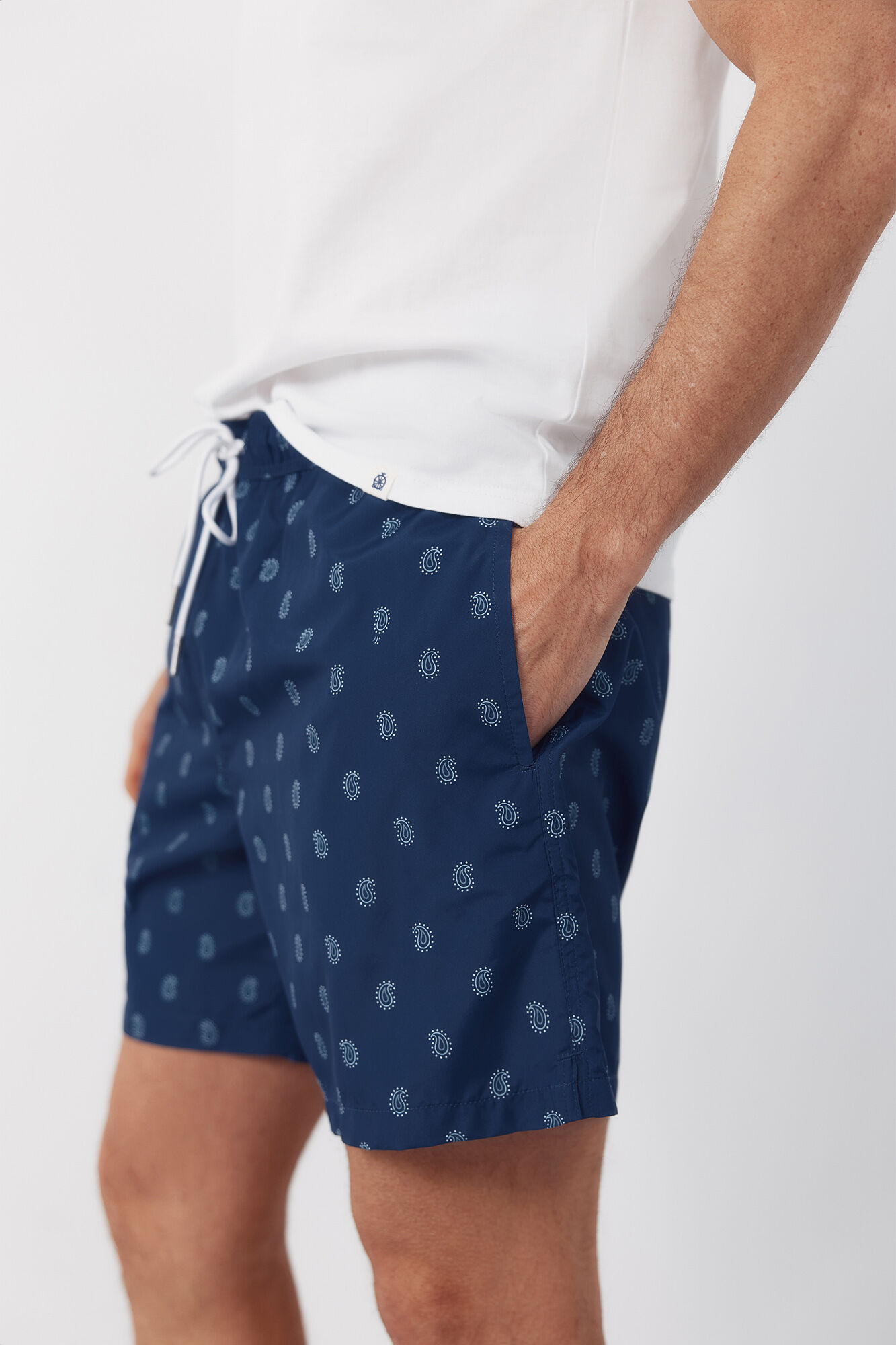 Cortefiel Paisley print swimwear Navy